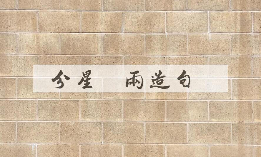 用分星擘两造句