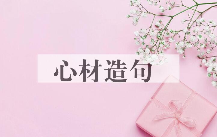 用心材造句