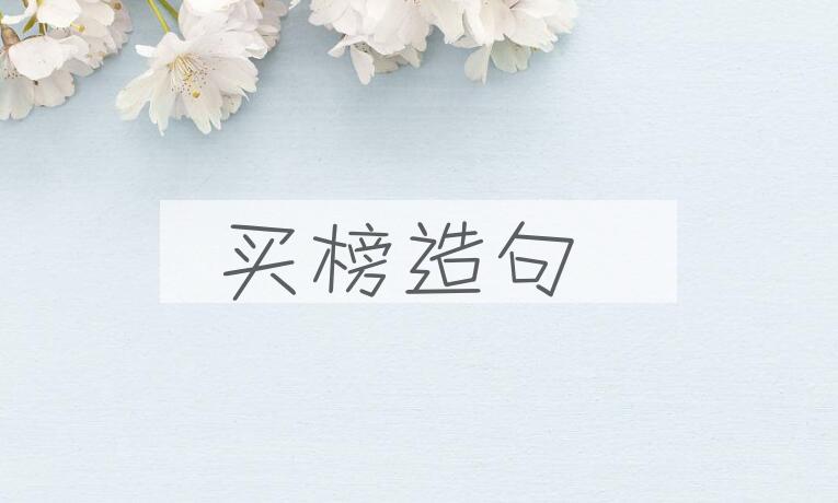 用买榜造句