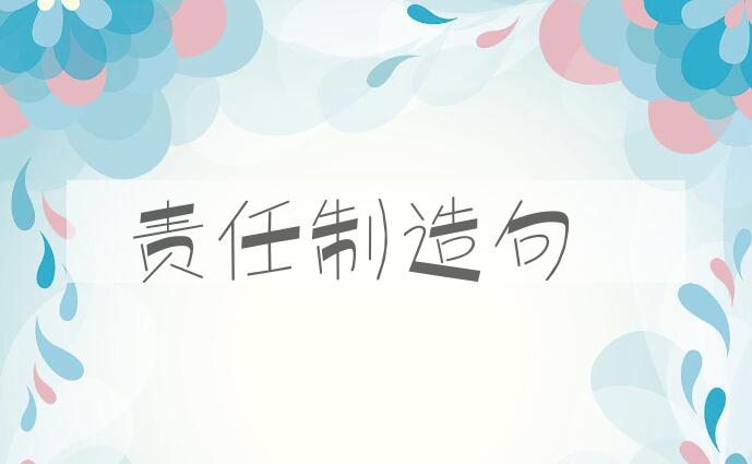 用责任制造句