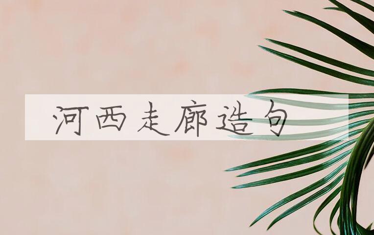 用河西走廊造句