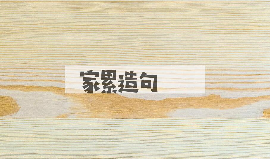 用家累造句