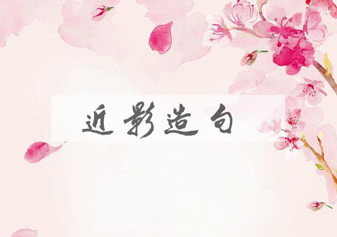 用近影造句