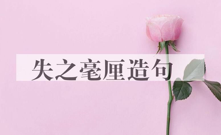 用失之毫厘造句