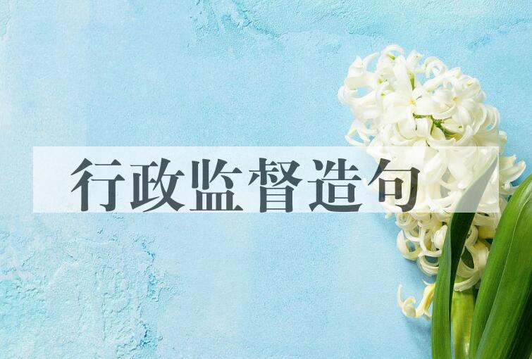 用行政监督造句