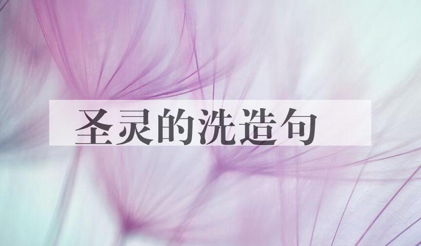 用圣灵的洗造句