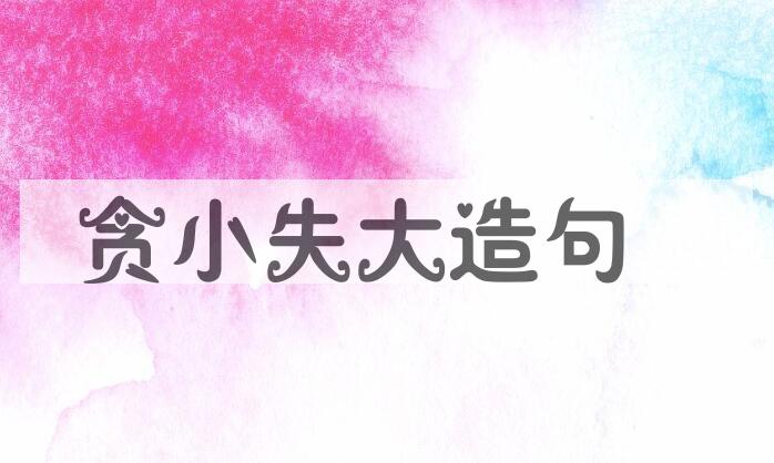 用贪小失大造句