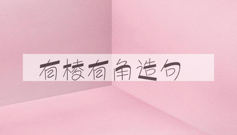 用有棱有角造句