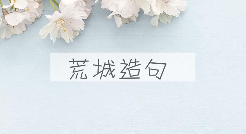 用荒城造句