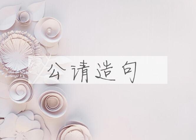 用公请造句