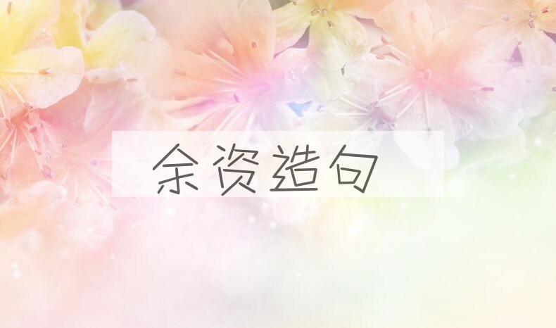 用余资造句