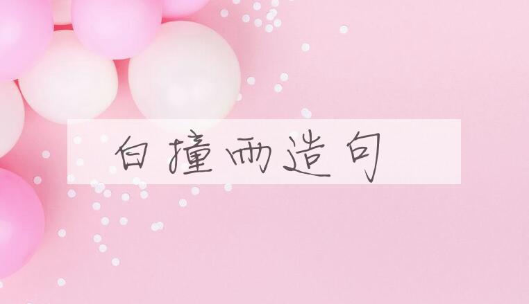 用白撞雨造句