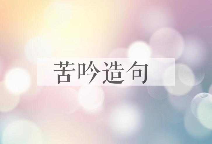 用苦吟造句