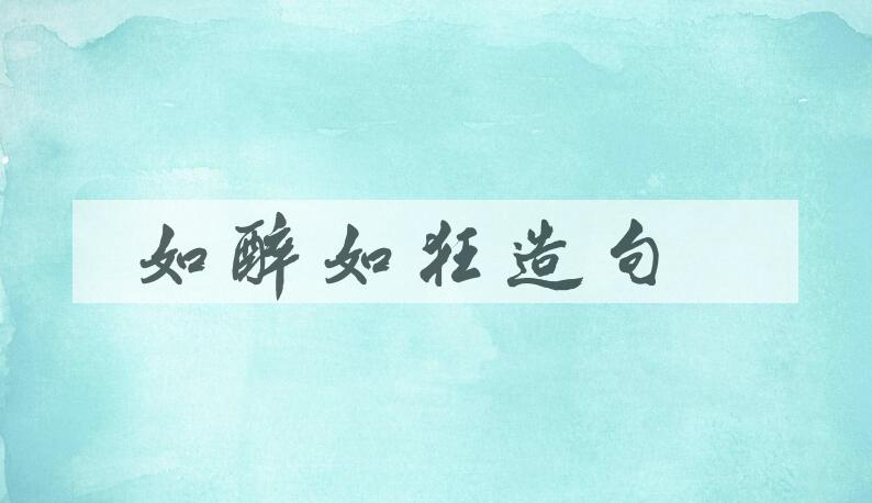 用如醉如狂造句