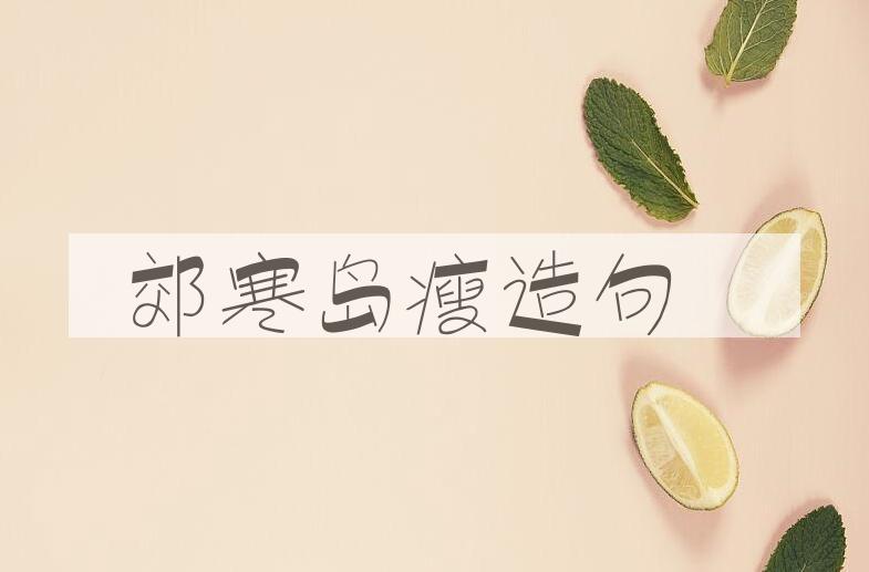 用郊寒岛瘦造句