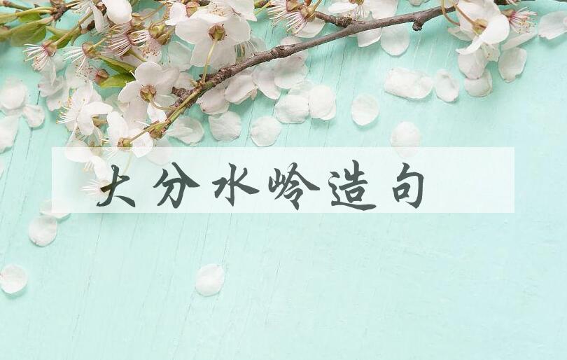 用大分水岭造句