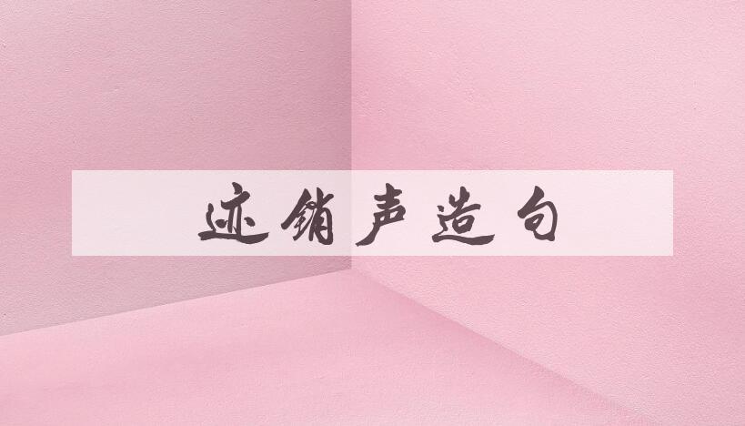 用匿迹销声造句