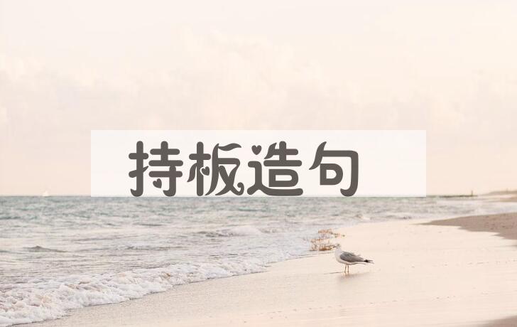 用持板造句