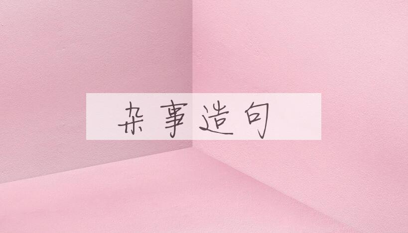 用杂事造句