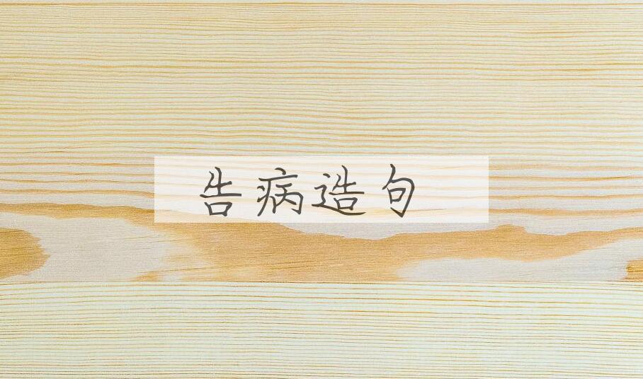 用告病造句