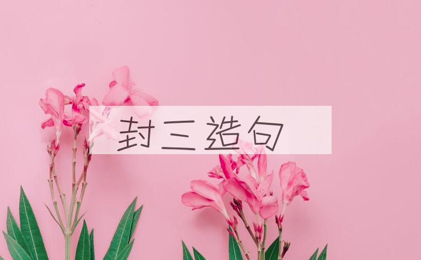 用封三造句
