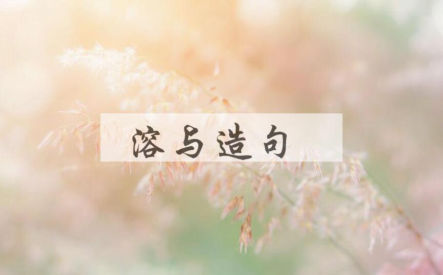 用溶与造句