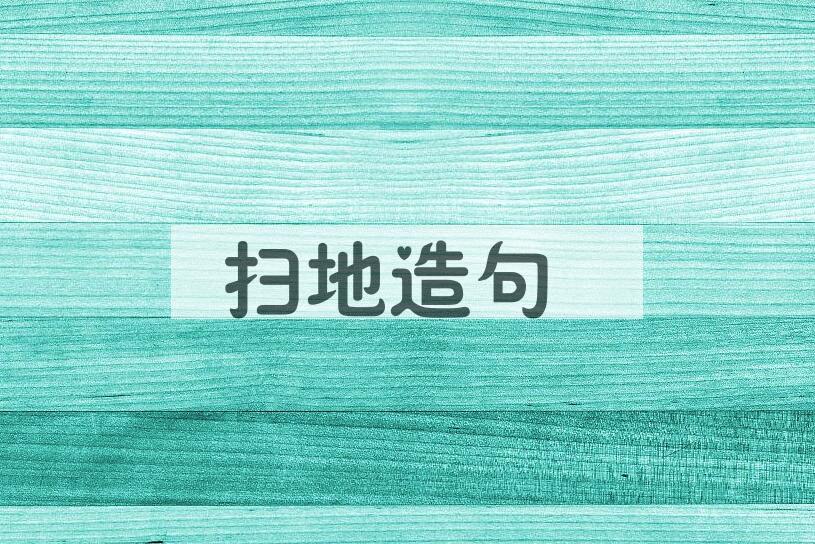用扫地造句