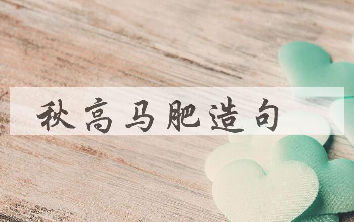 用秋高马肥造句