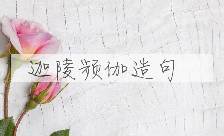 用迦陵频伽造句