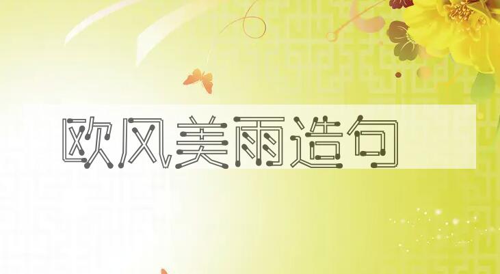 用欧风美雨造句