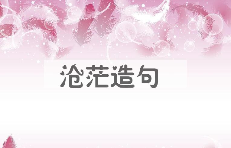 用沧茫造句