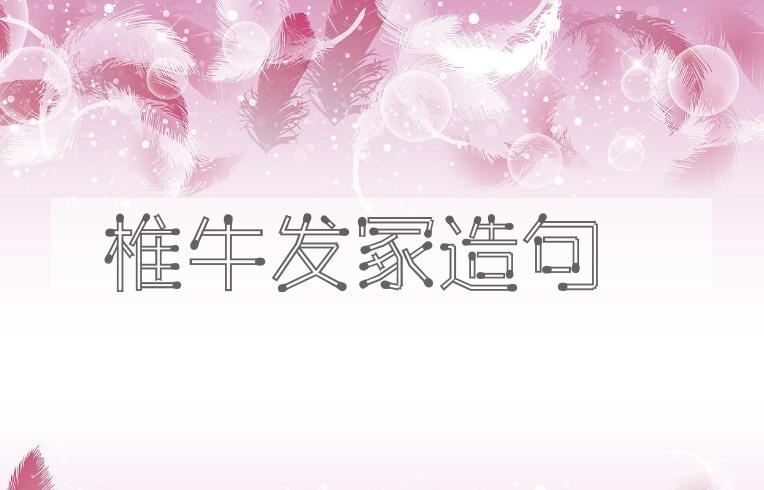 用椎牛发冢造句