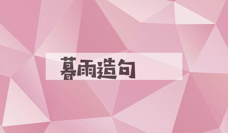 用暮雨造句