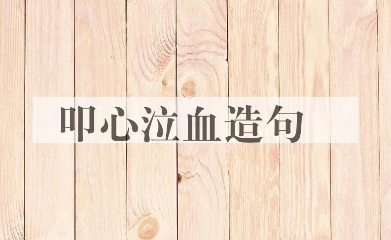 用叩心泣血造句