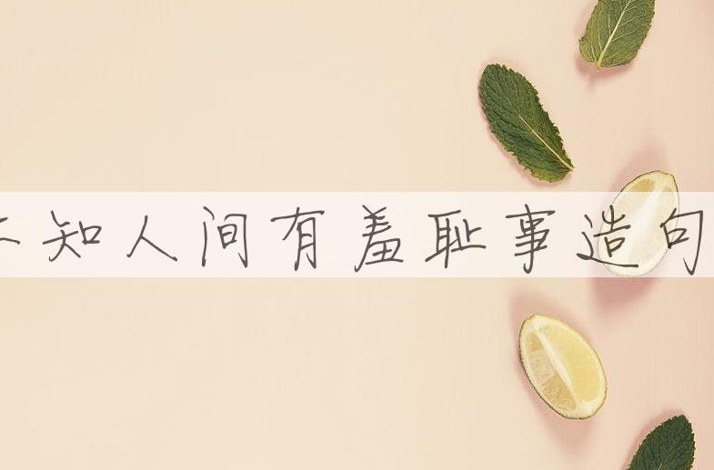 用不知人间有羞耻事造句