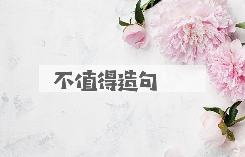 用不值得造句