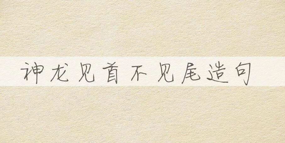 用神龙见首不见尾造句