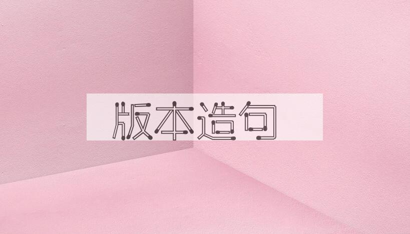用版本造句