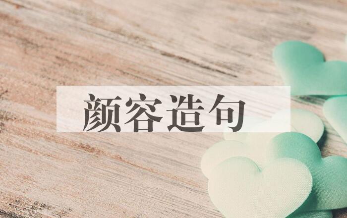 用颜容造句