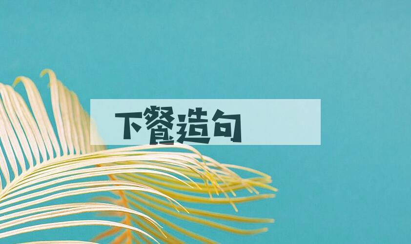 用下餐造句