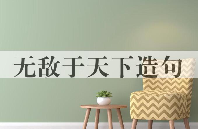 用无敌于天下造句