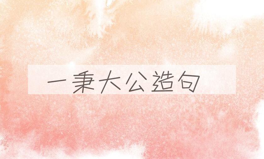 用一秉大公造句
