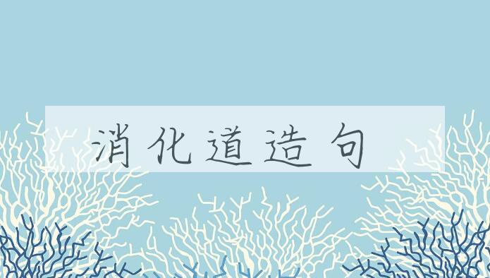用消化道造句