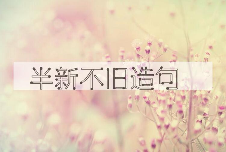 用半新不旧造句
