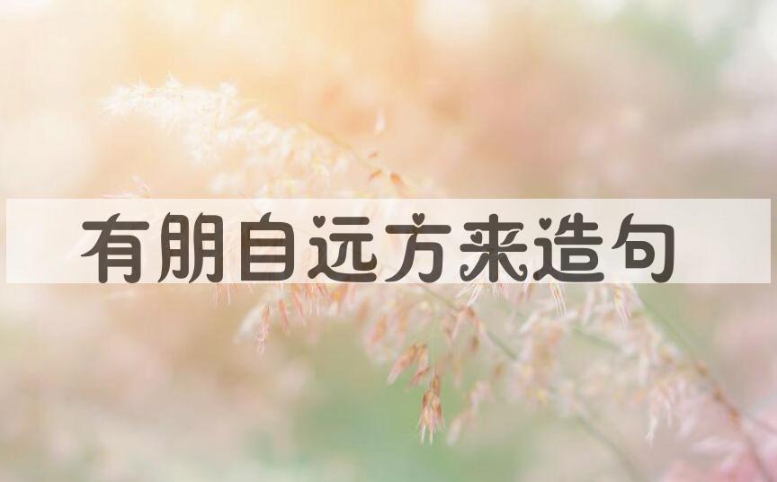 用有朋自远方来造句