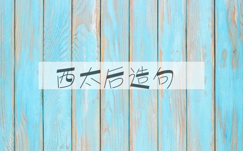 用西太后造句
