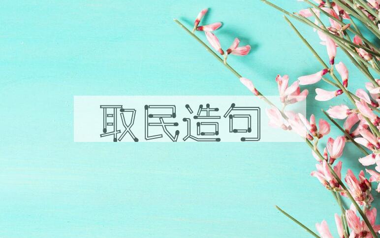 用取民造句
