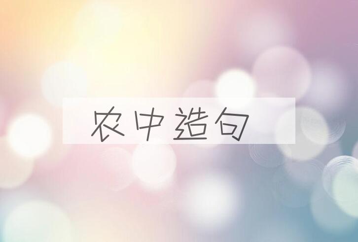 用农中造句