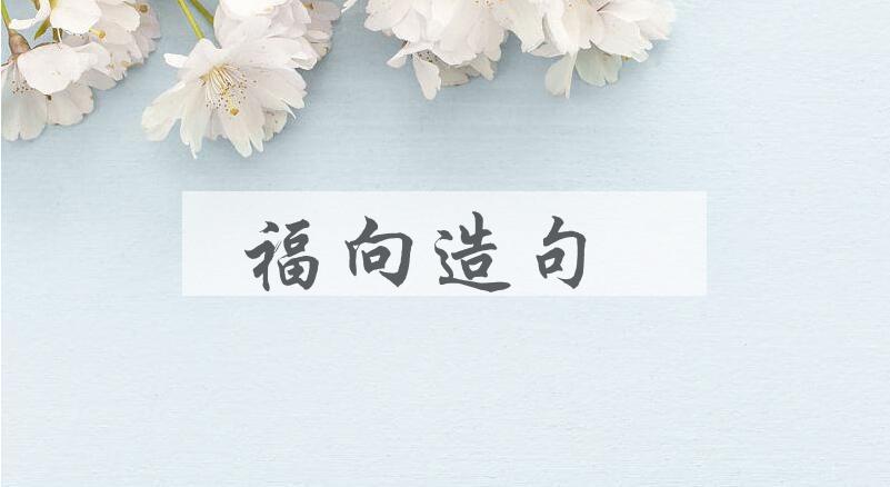 用福向造句