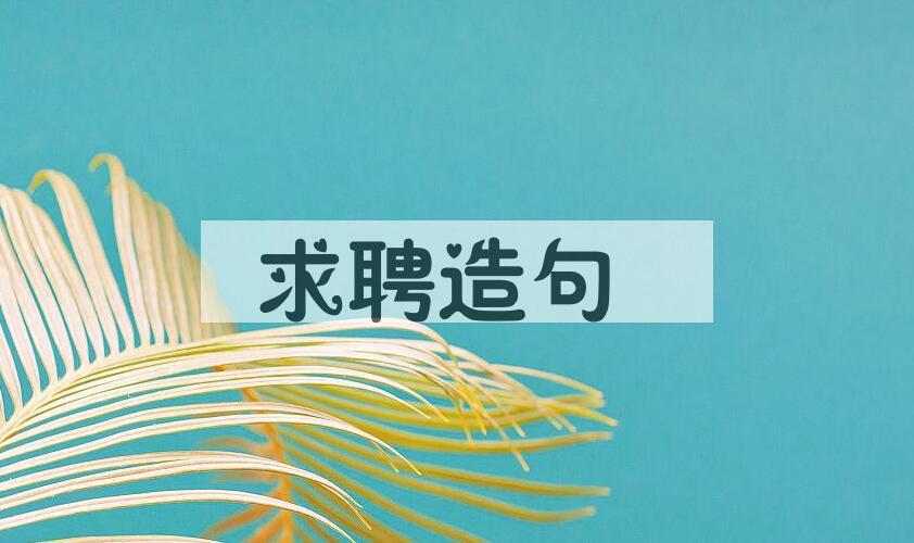 用求聘造句